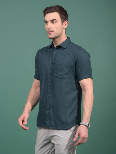 Green Printed Shirt-Men Shirts-Crimsoune Club
