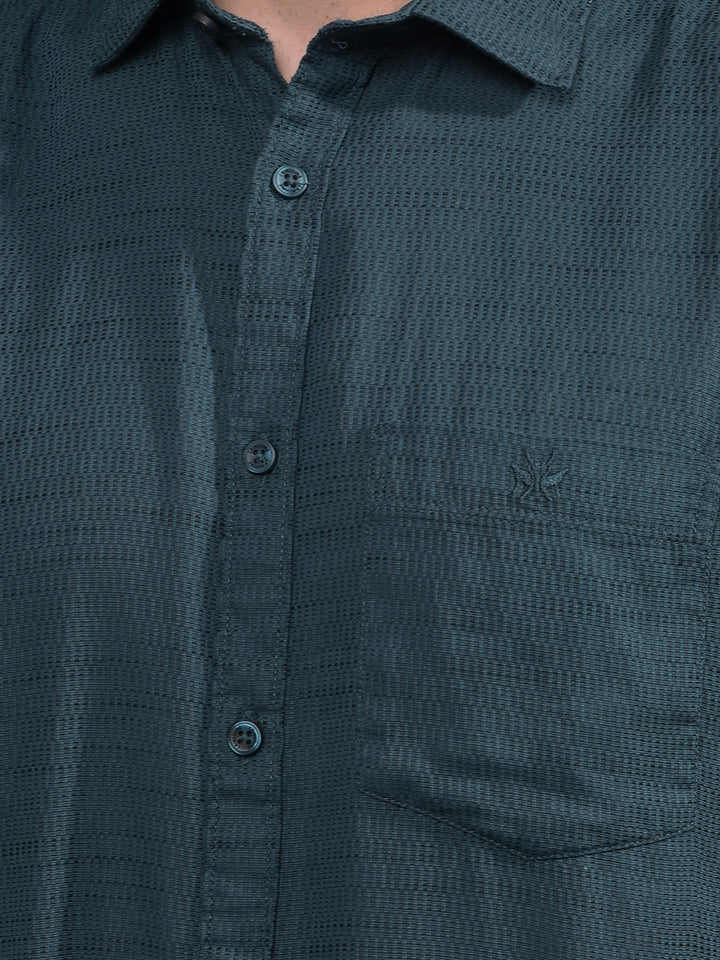 Green Printed Shirt-Men Shirts-Crimsoune Club