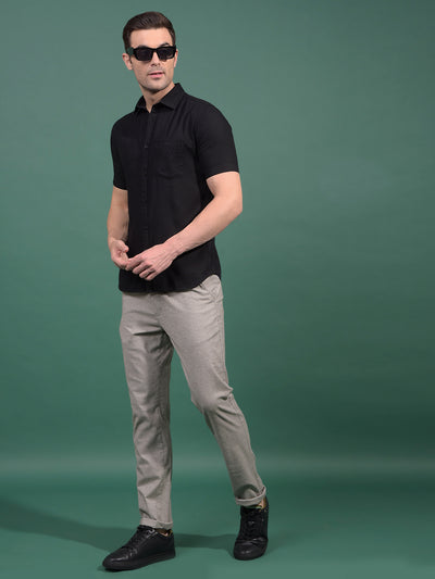 Black Printed Shirt-Men Shirts-Crimsoune Club