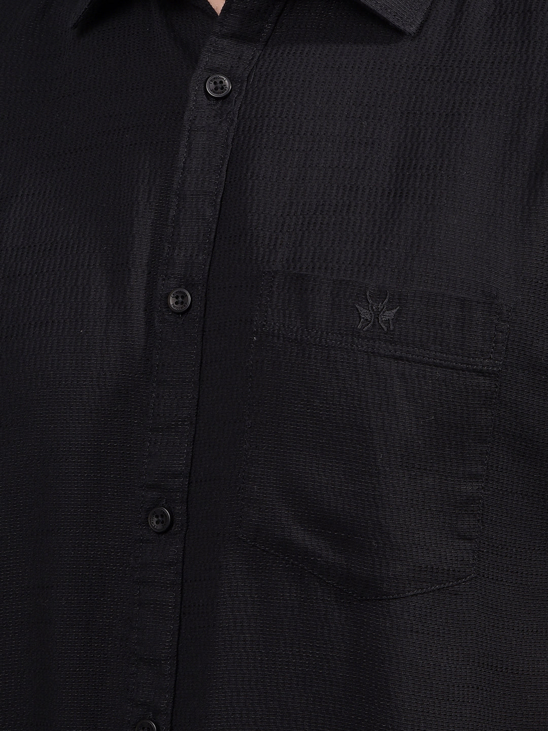 Black Printed Shirt-Men Shirts-Crimsoune Club