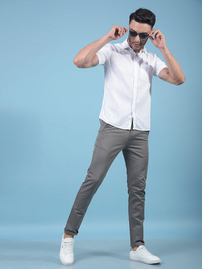 White Linen Shirt-Men Shirts-Crimsoune Club