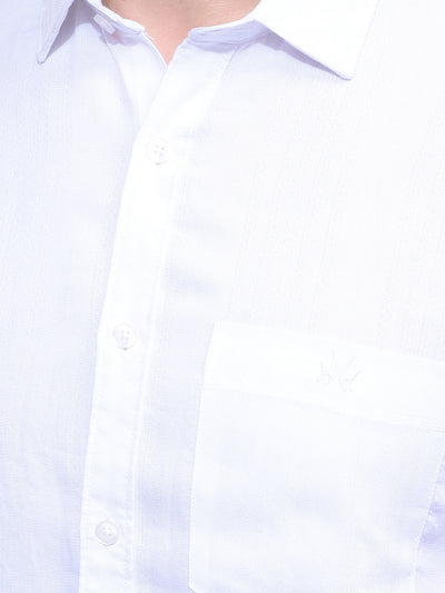 White Printed Shirt-Men Shirts-Crimsoune Club
