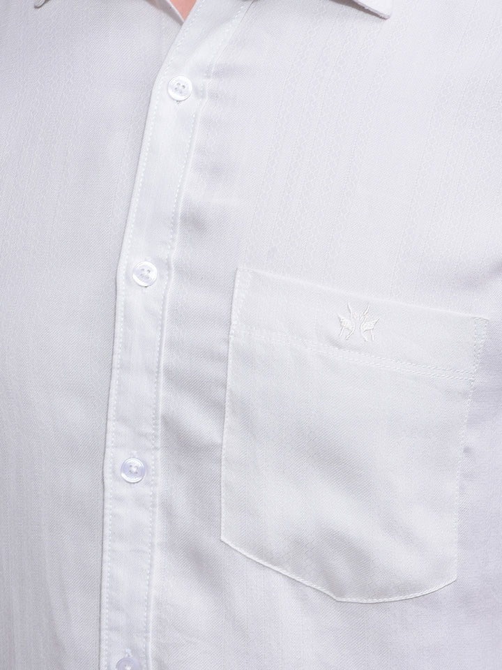 Off White Printed Shirt-Men Shirts-Crimsoune Club