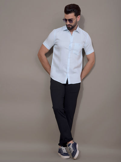 Blue Printed Shirt-Men Shirts-Crimsoune Club
