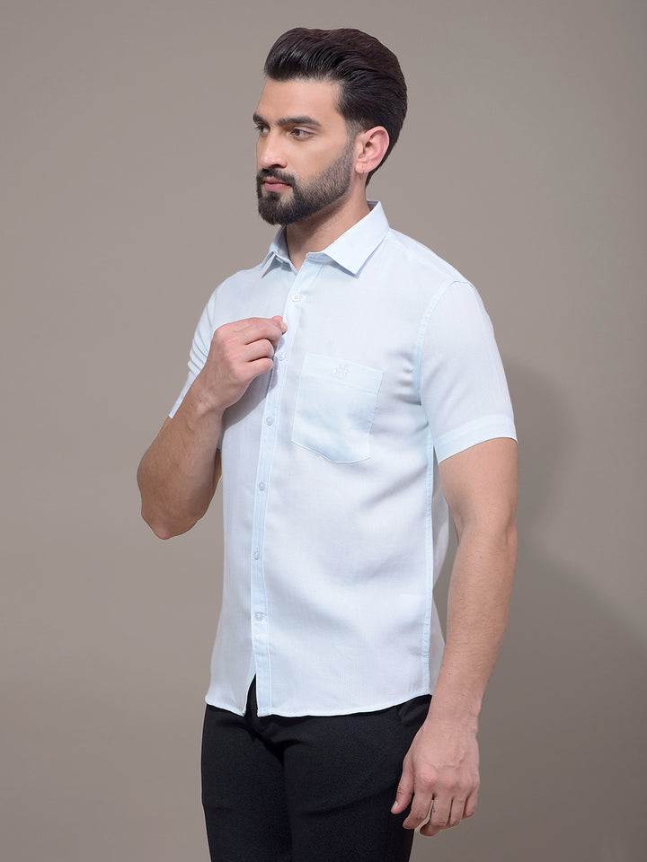 Blue Printed Shirt-Men Shirts-Crimsoune Club
