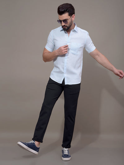 Blue Printed Shirt-Men Shirts-Crimsoune Club
