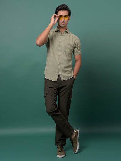 Green Checked Shirt-Men Shirts-Crimsoune Club