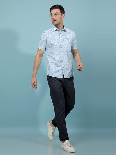 Green Printed Shirt-Men Shirts-Crimsoune Club