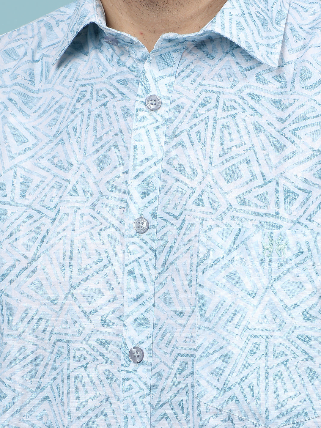 Green Printed Shirt-Men Shirts-Crimsoune Club