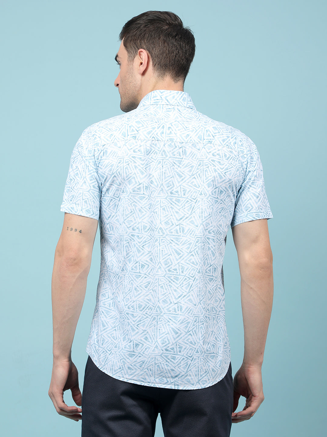 Green Printed Shirt-Men Shirts-Crimsoune Club