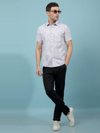 Grey Printed Shirt-Men Shirts-Crimsoune Club