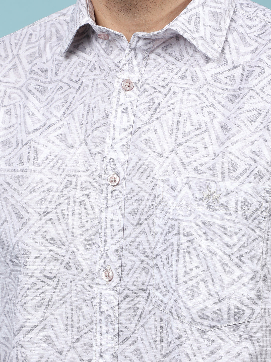 Grey Printed Shirt-Men Shirts-Crimsoune Club