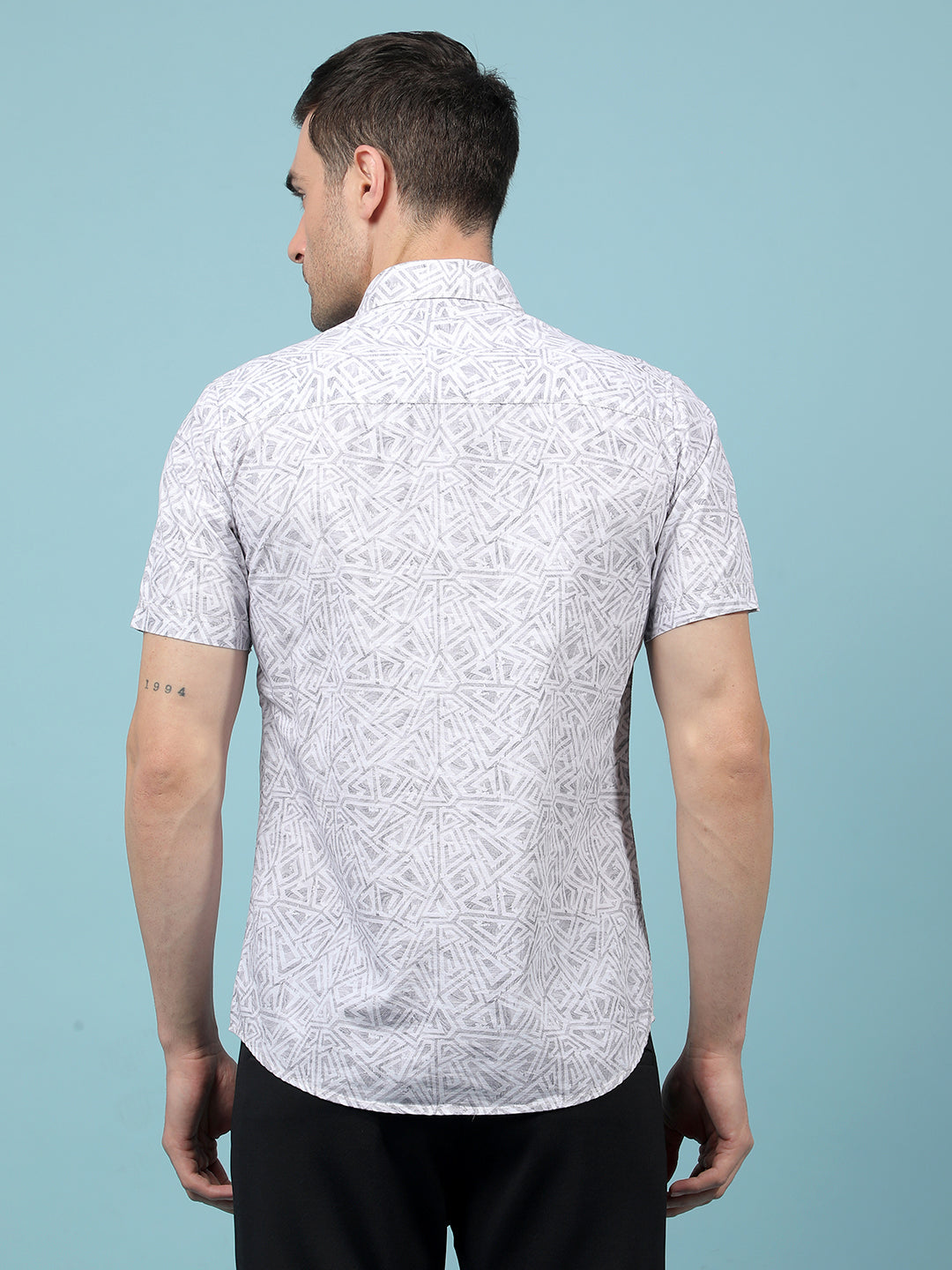 Grey Printed Shirt-Men Shirts-Crimsoune Club