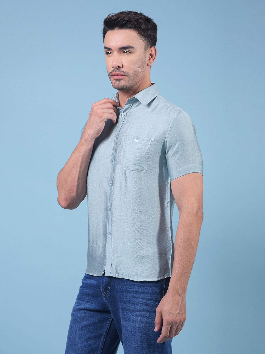 Blue Shirt-Men Shirts-Crimsoune Club
