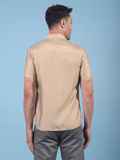 Beige Shirt-Men Shirts-Crimsoune Club