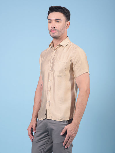 Beige Shirt-Men Shirts-Crimsoune Club