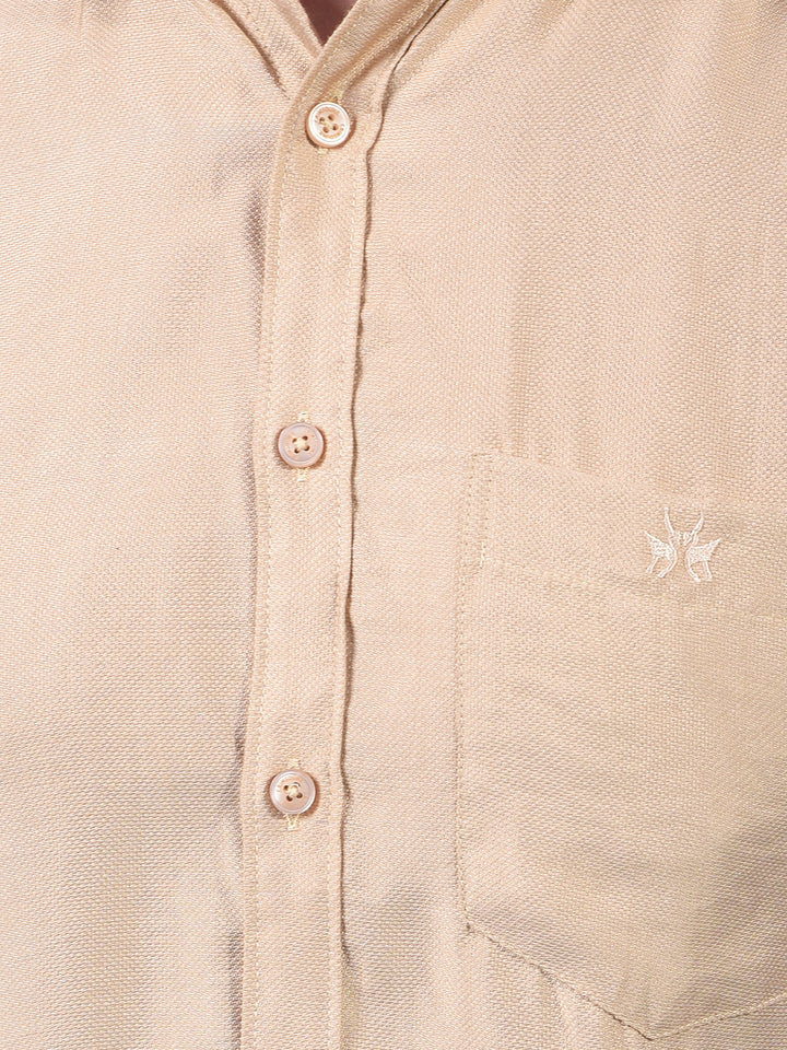 Beige Shirt-Men Shirts-Crimsoune Club