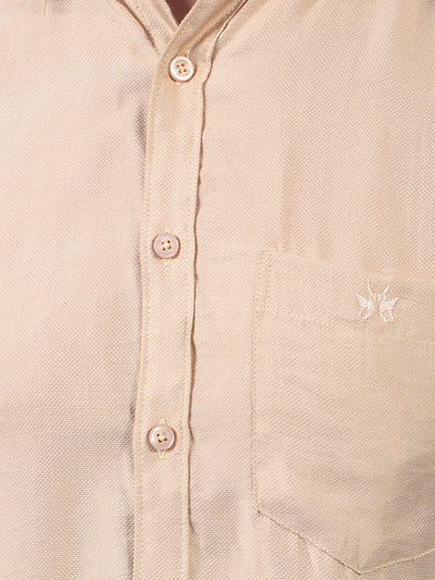 Beige Shirt-Men Shirts-Crimsoune Club