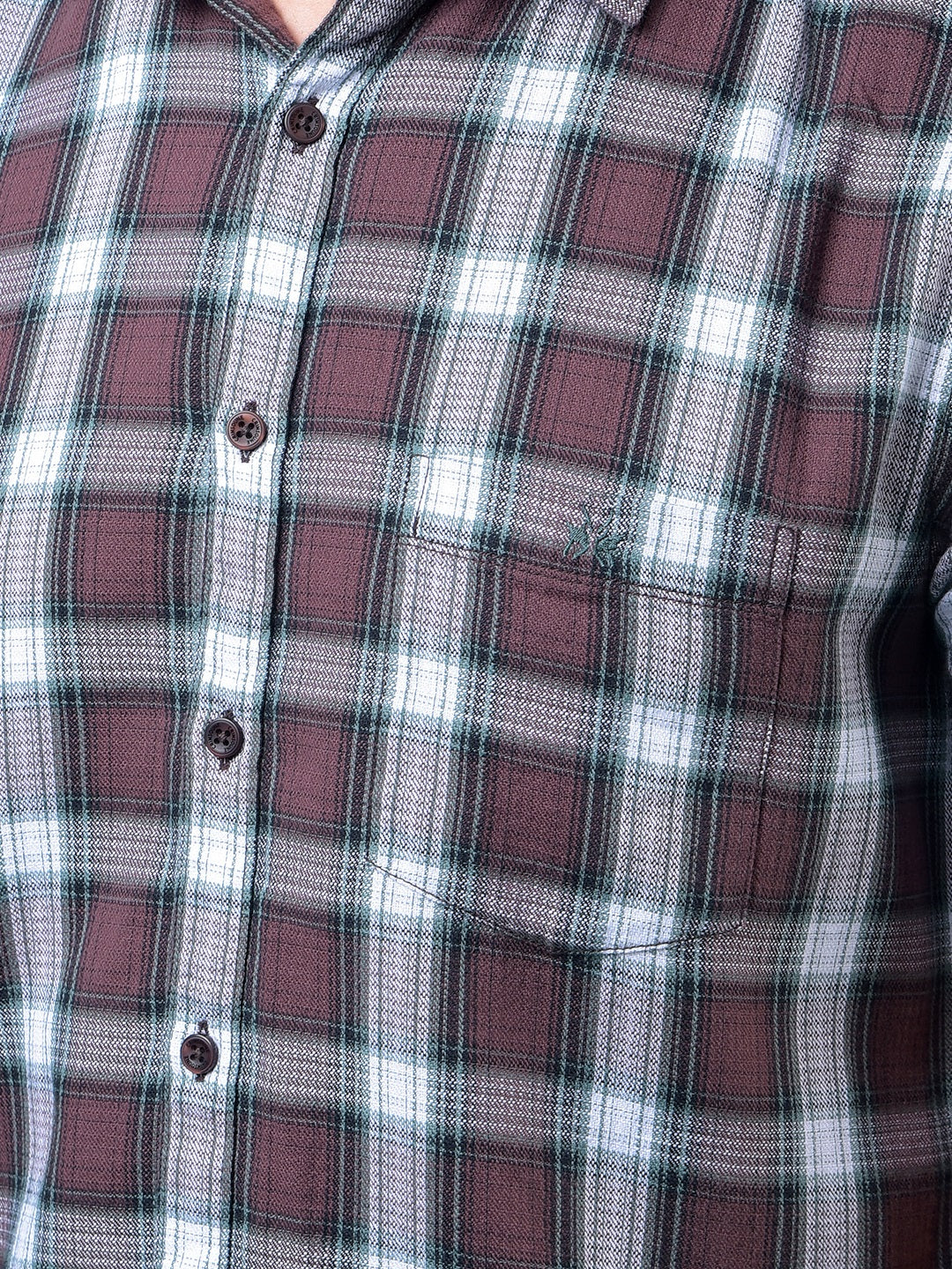 Wine Checked 100% Cotton Shirt-Men Shirts-Crimsoune Club