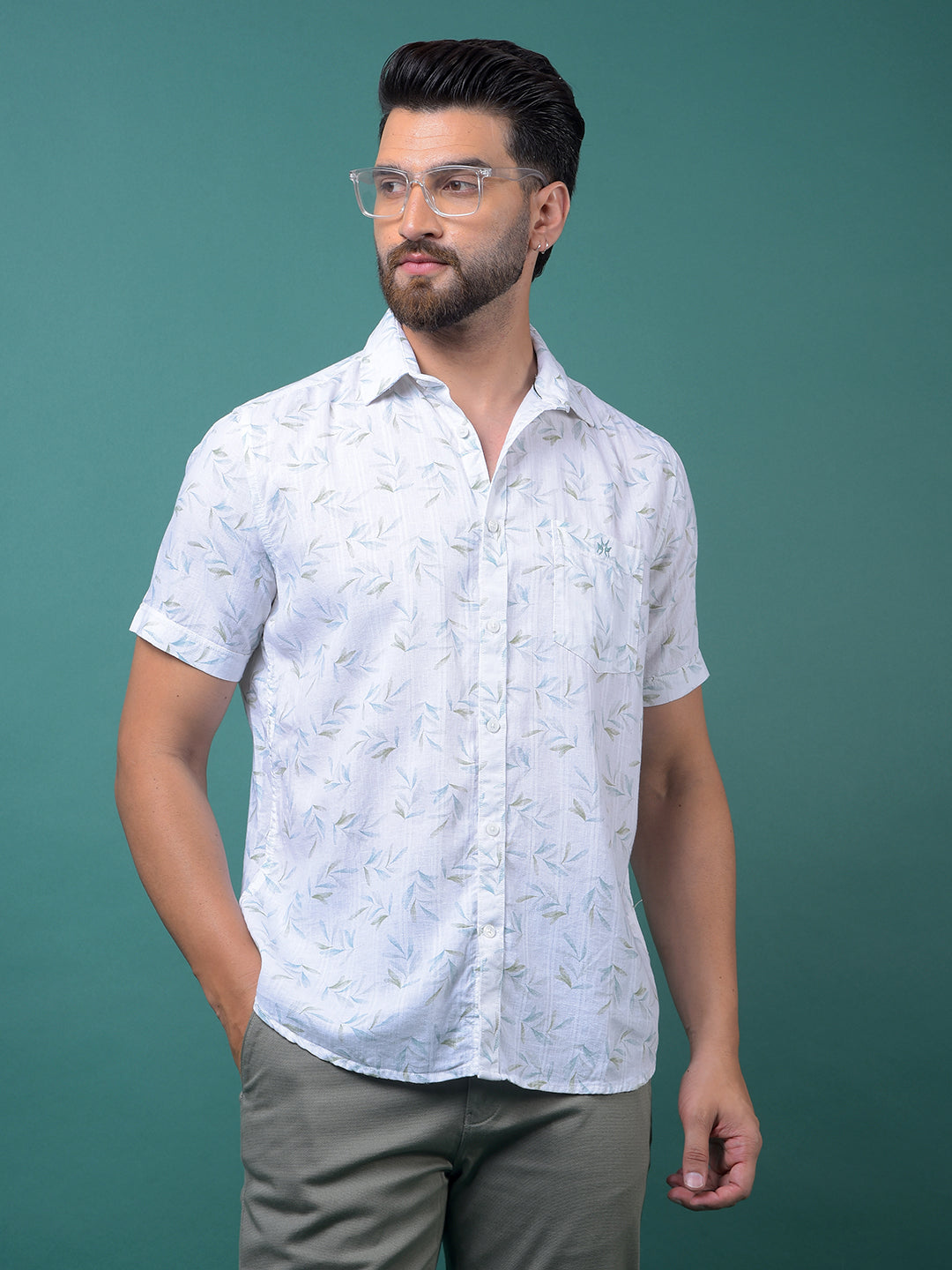 Multi-Color Floral Print Shirt-Men Shirts-Crimsoune Club