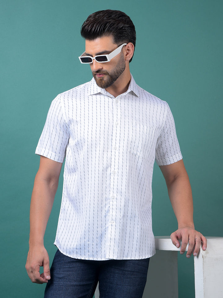 White Printed Shirt-Men Shirts-Crimsoune Club