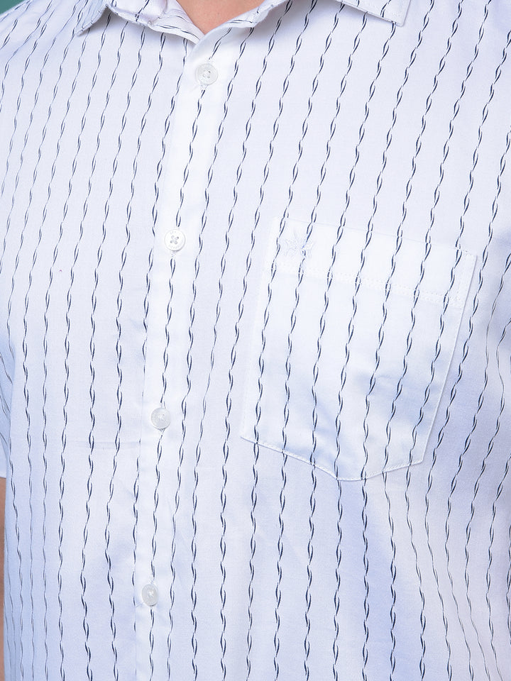 White Printed Shirt-Men Shirts-Crimsoune Club