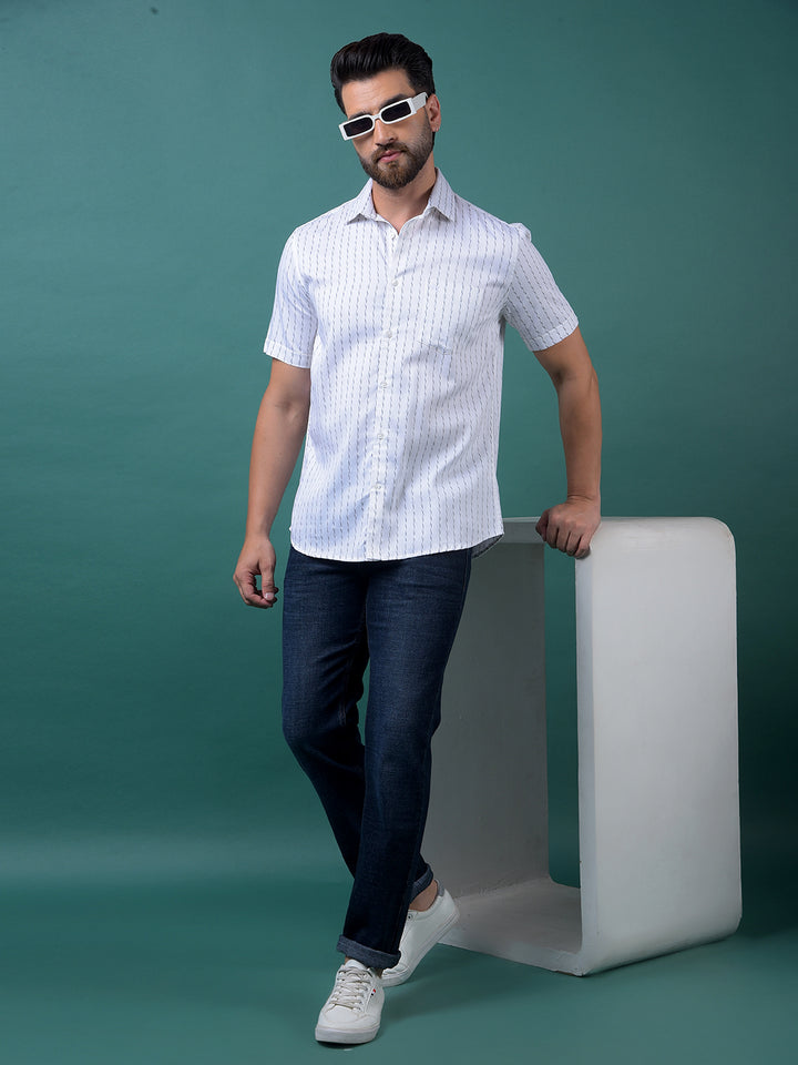 White Printed Shirt-Men Shirts-Crimsoune Club