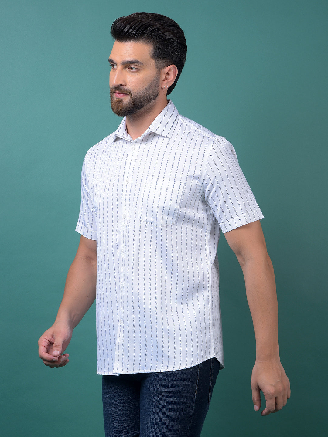 White Printed Shirt-Men Shirts-Crimsoune Club