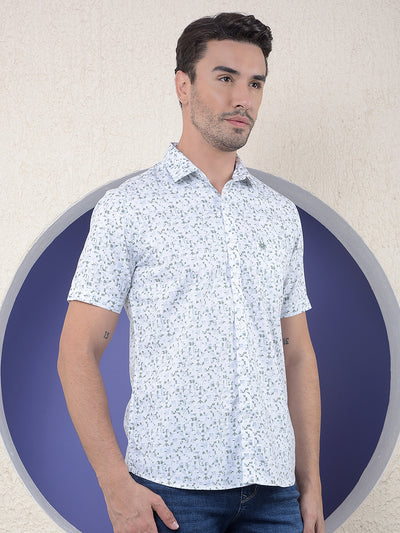 White Printed 100% Cotton Shirt-Men Shirts-Crimsoune Club