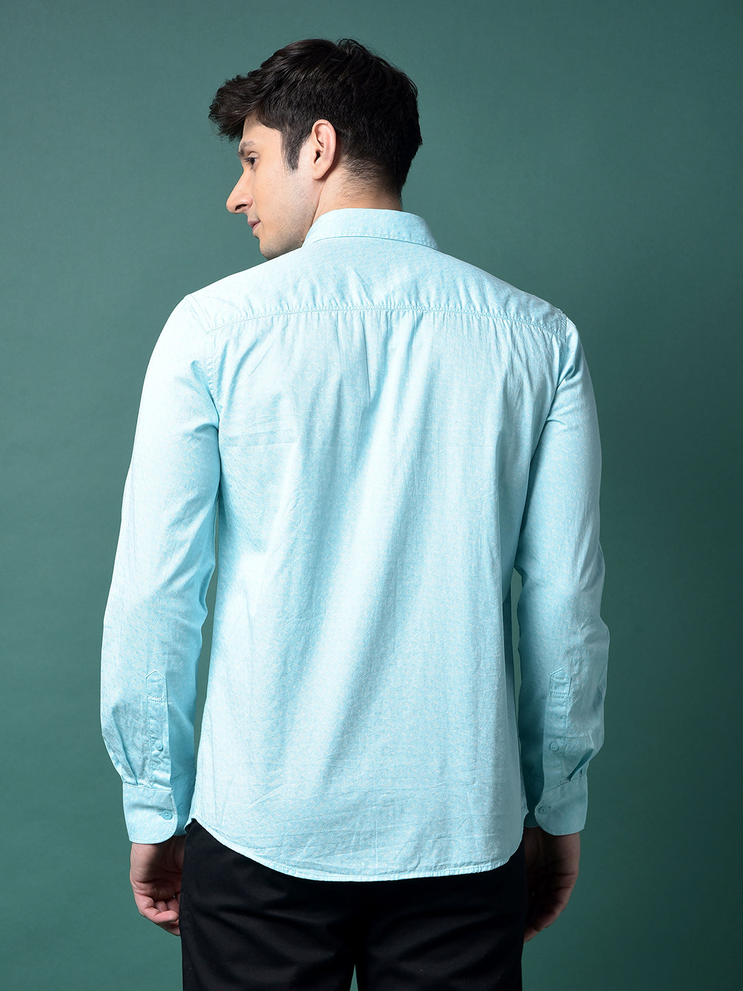 Blue Printed Shirt-Men Shirts-Crimsoune Club