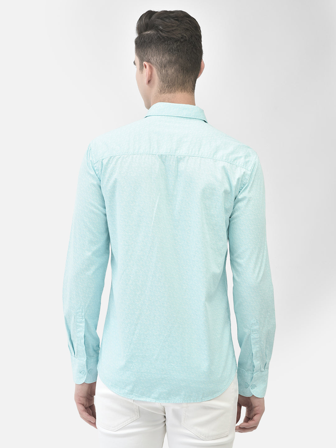 Blue Printed Shirt-Men Shirts-Crimsoune Club