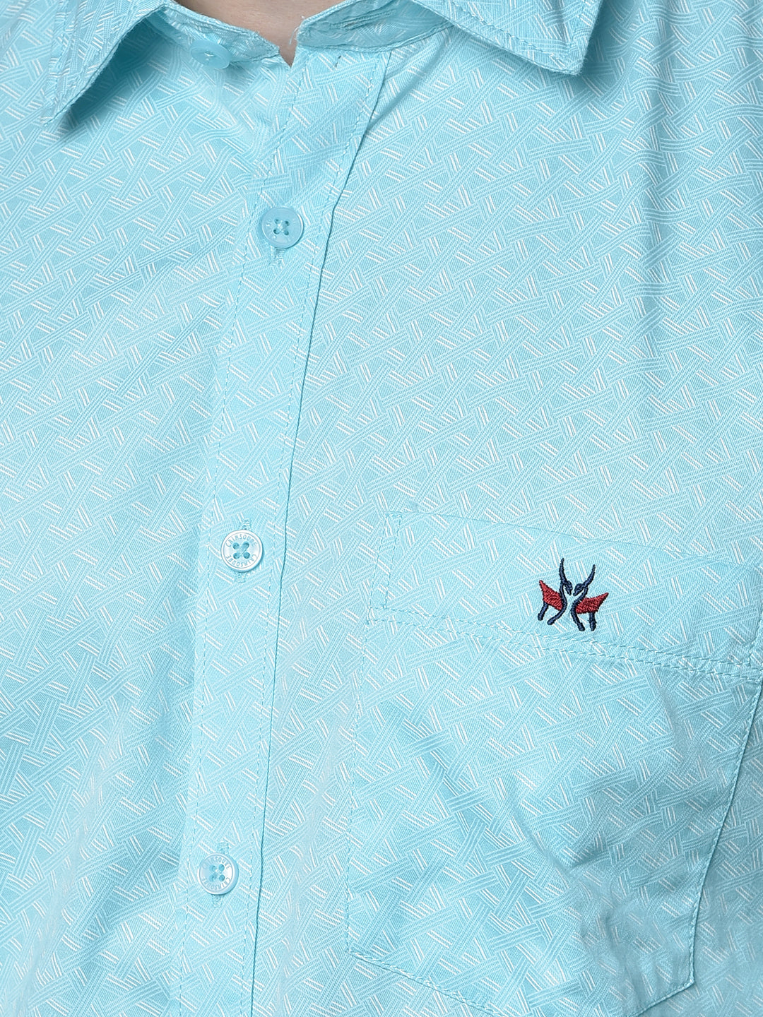 Blue Printed Shirt-Men Shirts-Crimsoune Club