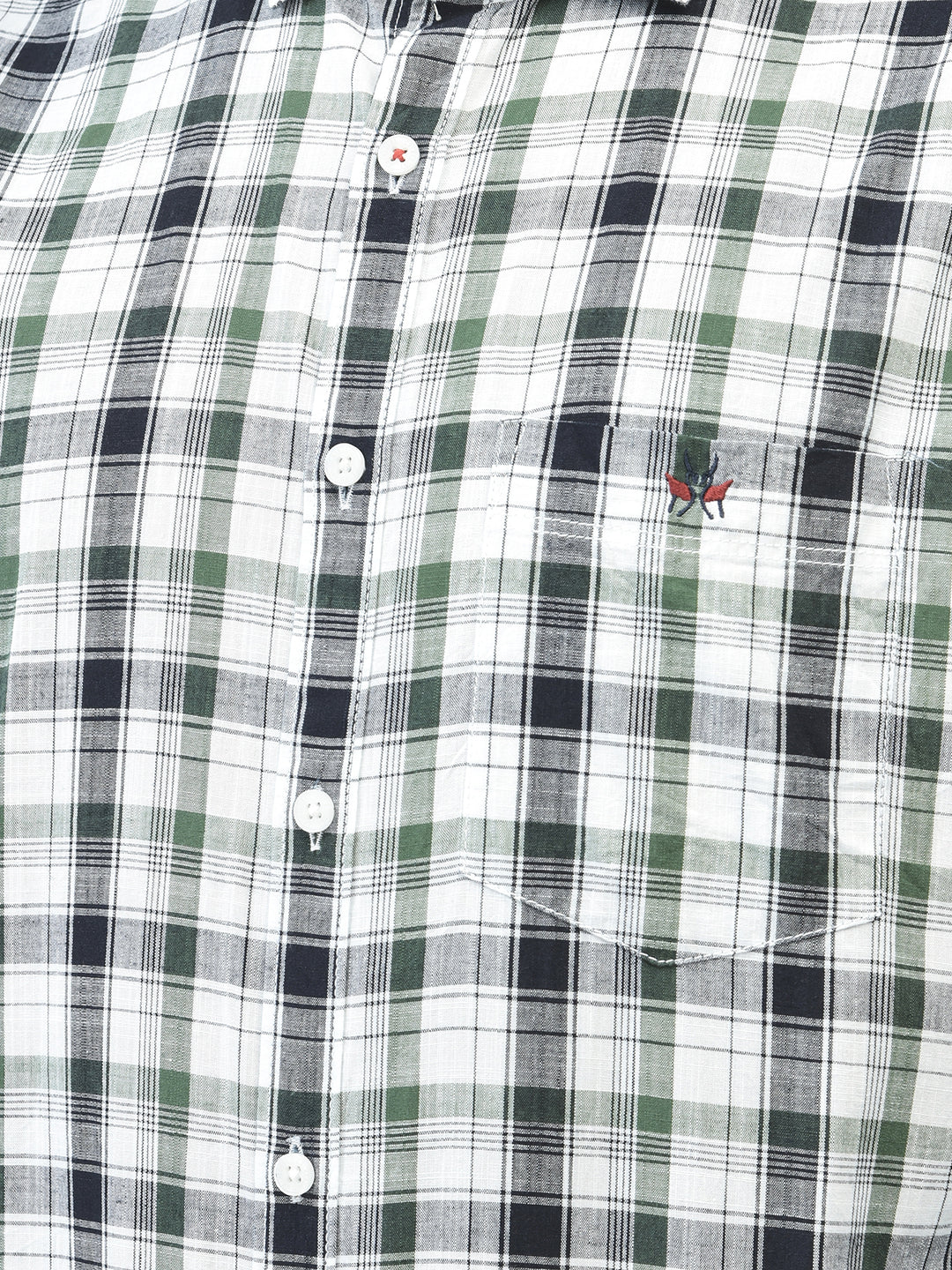 White Checked Shirt-Men Shirts-Crimsoune Club