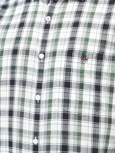 White Checked Shirt-Men Shirts-Crimsoune Club