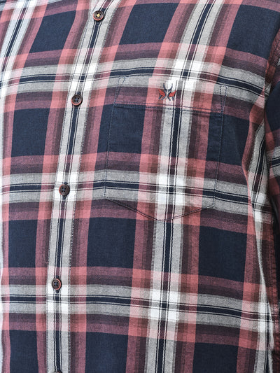 Maroon Checked Shirt-Men Shirts-Crimsoune Club