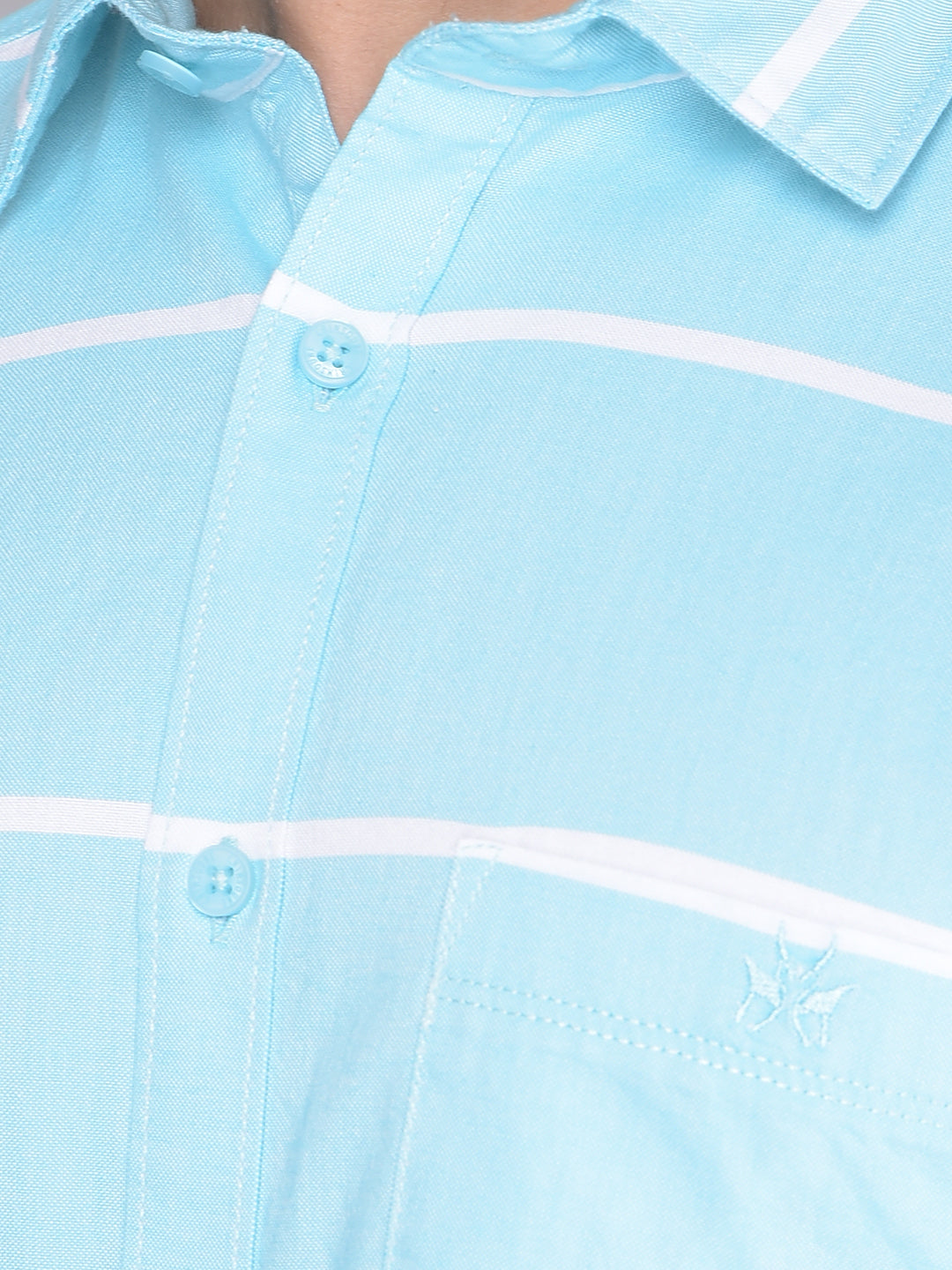 Blue Stripe Shirt-Men Shirts-Crimsoune Club