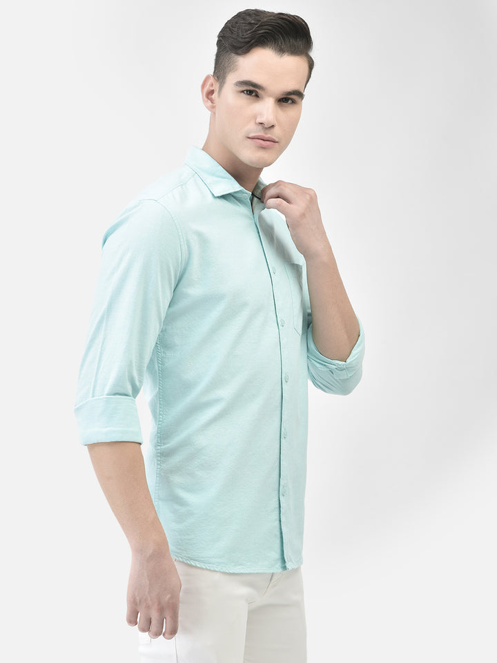 Mint-Green Shirt-Men Shirts-Crimsoune Club
