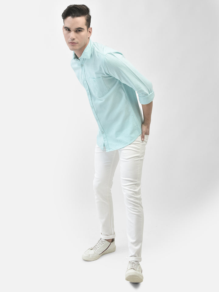 Mint-Green Shirt-Men Shirts-Crimsoune Club