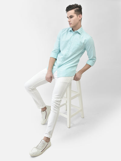 Mint-Green Shirt-Men Shirts-Crimsoune Club