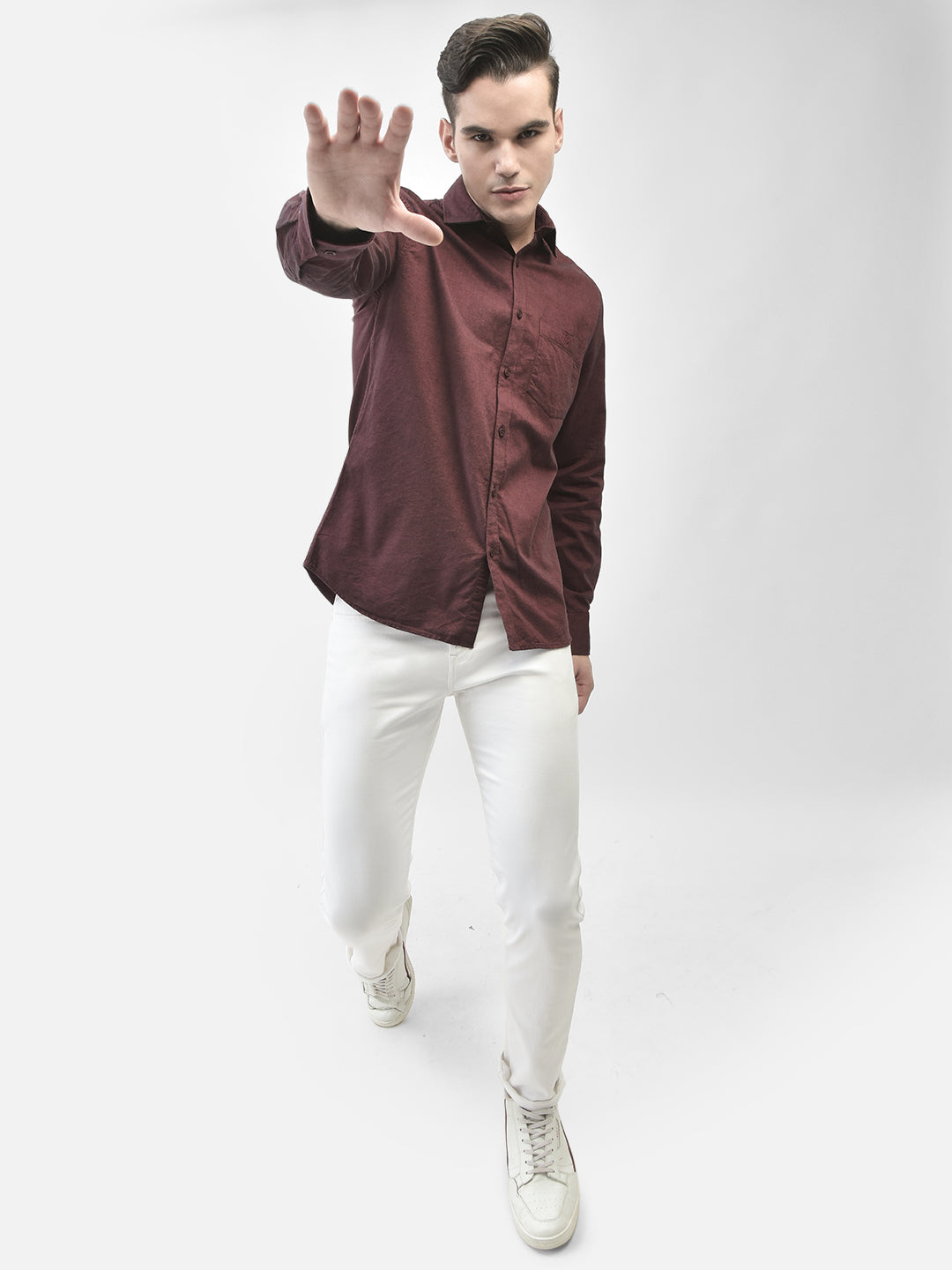 Maroon Shirt-Men Shirts-Crimsoune Club