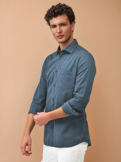 Navy Blue Shirt-Men Shirts-Crimsoune Club
