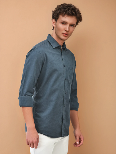 Navy Blue Shirt-Men Shirts-Crimsoune Club