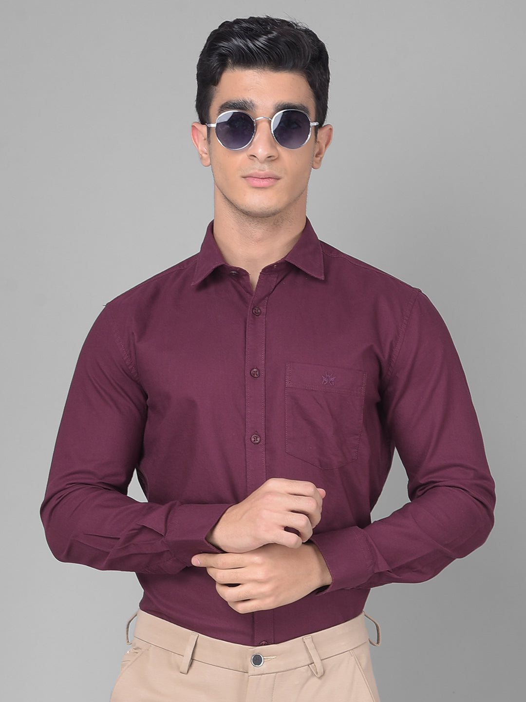 Maroon Shirt-Men Shirts-Crimsoune Club