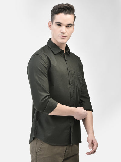 Olive Shirt-Men Shirts-Crimsoune Club