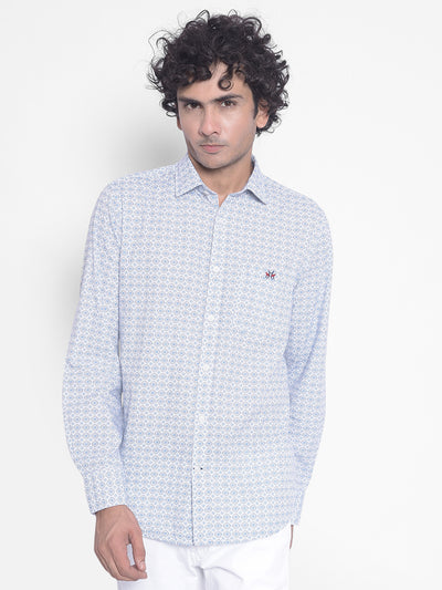 White Printed Shirt-Men Shirts-Crimsoune Club