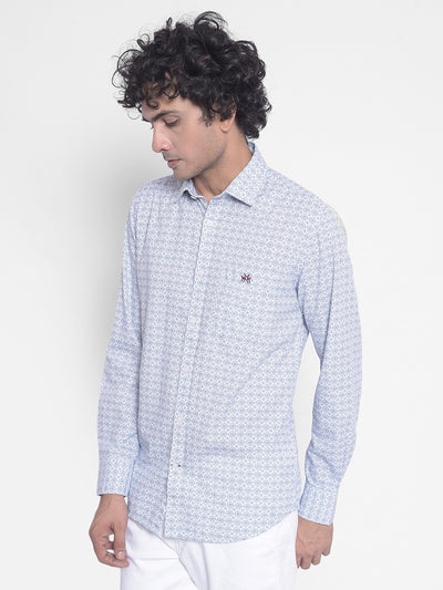 White Printed Shirt-Men Shirts-Crimsoune Club