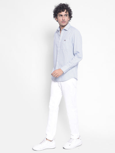 White Printed Shirt-Men Shirts-Crimsoune Club