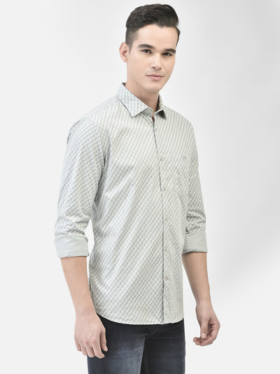 Grey Printed Shirt-Men Shirts-Crimsoune Club