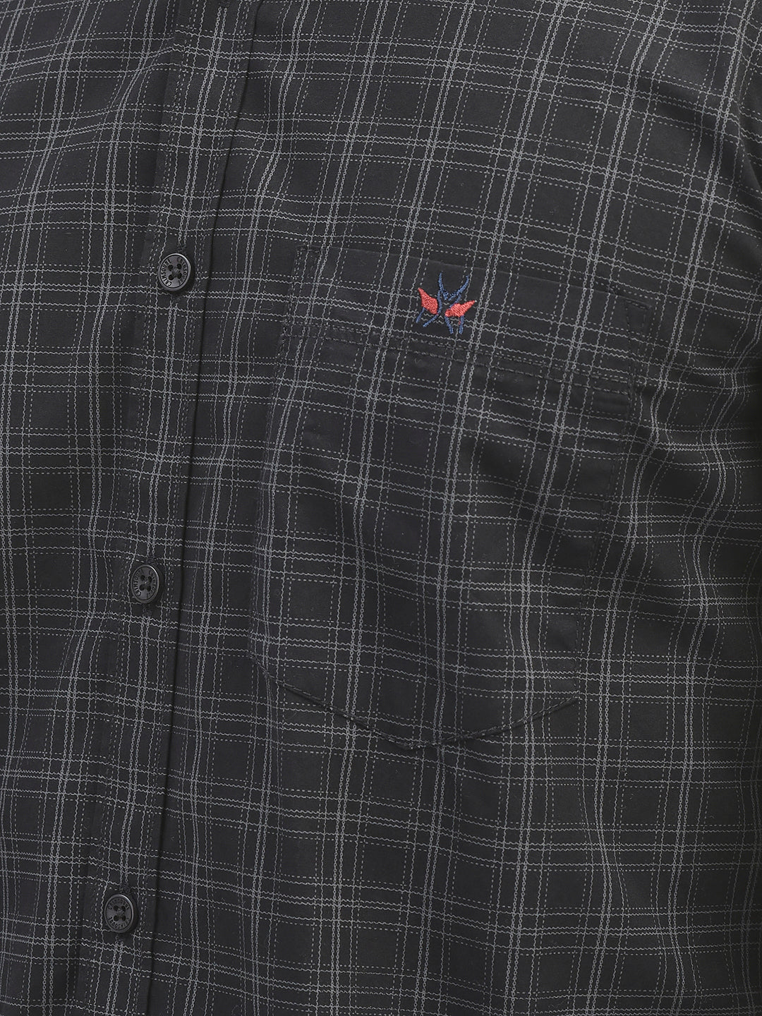 Black Checked Shirt-Men Shirts-Crimsoune Club