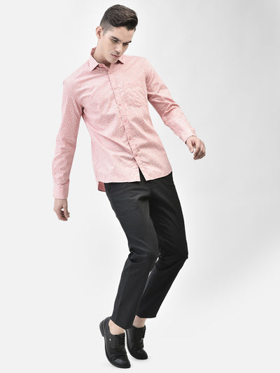 Pink Printed Shirt-Men Shirts-Crimsoune Club